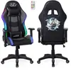 Image de Fauteuil gaming ELITE-LED-SAMURAI - Noir et gris - Eclairage LED 576 effets - Télécommande - Accoudoir 2D