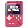 Image de Console de jeu portable Transparent Rouge avec 256 jeux et batterie rechargeable