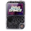 Image de Console de jeu portable Transparent Noir avec 256 jeux et batterie rechargeable