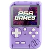 Image de Console de jeu portable Transparent Mauve avec 256 jeux et batterie rechargeable