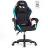 Image de AMS-910-LED-BK Fauteuil / Chaise de bureau Gamer noir avec éclairage LED 366 effets - Télécommande