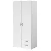 Image de Armoire VARIA Décor 2 portes battantes 2 tiroirs L 81 cm H 185 P 51 cm