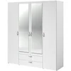Image de Armoire VARIA Décor 4 portes battantes 2 miroirs 2 tiroirs L 160 H 185 P 51 c