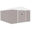 Image de Abri de jardin en métal 12 99 m² 340 382 210 cm NEPTUNE Kit d ancrage inclus 2 por