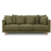 Image de Canapé fi e 4 places CONSTANCE Tissu Pied en bois massif L 212 H 87 P 93 cm