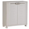 Image de Armoire basse de rangement en résine 2 grandes étageres l 90 p 45 h 100 cm