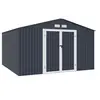 Image de Abri de jardin en métal 10 85 m2 340 319 210 LUNEX Kit d ancrage inclus 2 portes b