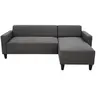 Image de Canapé d angle fi e 4 places BOB Tissu anthracite Réversible L 197 P 117 H 65 cm Gr