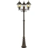 Image de Lampadaire e térieur JANEL doré métal verre 3 60W IP44 Noir