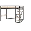 Image de Lit mezzanine LEON 140 190 cm Métal Sommier inclus Noir