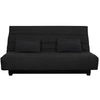 Image de Banquette Clic clac 2 places REVEUR Tissu Matelas Couchage 188 128 cm Noir