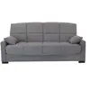Image de Canapé clic clac 3 places clair Matelas 14 cm 130 190 cm MEGAN Gris