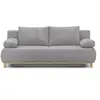 Image de Banquette con ible 3 places MIKA Velours côtelé clair Coffre de rangement L 192 H 8