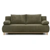 Image de Banquette con ible 3 places MIKA Velours côtelé kaki Coffre de rangement L 192 H 84