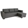 Image de Canapé d angle fi e réversible 4 places Tissu Anthracite L245 P150 H86 cm HAMILTON