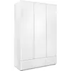 Image de Armoire IMAGE 60B Décor mat 3 portes 2 tiroirs L121 6 H191 P55 cm Blanc