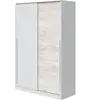 Image de Armoire TOP Décor artik et chene nodi 2 Portes coulissantes L200 H121 P50 cm Blan
