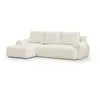 Image de Canapé d angle gauche con ible 4 5 places MILO Tissu bouclette clair Coffre de rangeme
