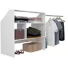 Image de Kit dressing sous comble ARTIC EKIPA Décor mélaminé 1 penderie L197 P50 H94 cm Bl