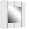 Image de Armoire NARAGO Décor mat 2 portes coulissantes miroir 2 portes battantes 2 pende