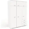Image de Armoire de chambre contemporaine he COSMOS L 146 cm 6 portes 3 tiroirs Blanc