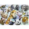 Image de Puzzle de 500 pièces Alipson Puzzle Animaux Sauvages Bleu 33,5x23,2x4,6 cm A2402349