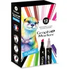 Image de Graph'it - Set de 12 Markers à Alcool Double Pointe : Fine et Biseautée pour Dessin de Manga, Illustration, Colorant, Esquisse, Écriture - Rechargeables - Set Classic en occasion ou reconditionné