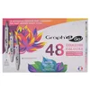 Image de GRAPH’IT GO Set de 48 Marqueurs acrylique double pointes - Pointe pinceau et ogive - Encre à base d’eau - Tout support - Assortiment de couleurs pour Coloriage Mystère en occasion ou reconditionné