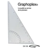 Image de Equerre/rapporteur 60° graduations en degrés bords droits - graphoplex