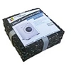 Image de Dalles anti-vibration en caoutchouc compatible machines à laver et sèche-linge IDMAT 240854 - Lot de 4 - 10x10x1 cm Noir