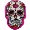 Image de Peluche coussin tête de mort Lyo Design Calaveras Premium édition Rose 46 cm 651AUT053