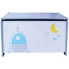 Image de Coffre à jouets en bois enfant Fun House Espace Blanc 67,5x42,5x53 cm 713043