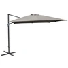 Image de - Parasol déporté en aluminium 3x3m Dom Taupe