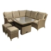 Image de Salon de jardin resine marron 3 pieces 8 personnes