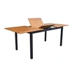 Image de Table de jardin Balito en aluminium/acacia FSC - 160/220 x 90 cm - graphite