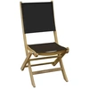 Image de Chaise pliante - NEWTON - Teck FSC 100% - Assise et dossier en TPEP noir