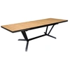 Image de Table extensible - VITA - Aluminium époxy graphite - Plateau lames teck FSC 100% - 180/240 x 100 cm