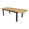 Image de Table extensible - MADAGASCAR - Aluminium graphite - Teck FSC 100% - Allonge papillon - 180/260 x 100 cm