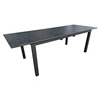 Image de Table extensible - MELODIE - Aluminium époxy graphite - Plateau céramique 6 mm - 180/240 x 90 cm