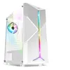 Image de - CLONE III Boitier PC Gamer RGB Blanc Compatible ATX/mATX/ITX Moyen Tour Gaming Vide avec Paroi Latérale en Verre Trempé 2 Ventilateurs PC 120 mm