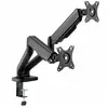 Image de Support double écran articulé MecaMounts Dual pour moniteur PC standard ou incurvé de 17" à 32"