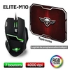 Image de Pack Souris Spirit of Gamer ELITE-M10 Noir + Tapis Aile de crâne M