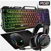 Image de Spirit Of Gamer PRO-MKH5 - Ensemble de clavier, souris, casque et tapis de souris - backlit - USB - AZERTY - Français