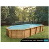 Image de Piscine bois Océa 8,60 x 4,70 x 1,30 m - Liner bleu -