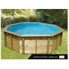 Image de Piscine bois Ocï¿½a 5,80 x 1,30 m - Liner beige -