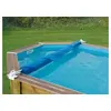 Image de Enrouleur de bâche amovible pour piscine hors-sol bois