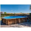 Image de Piscine bois Azura 6,10 x 4,00 x 1,20 m - Liner bleu -