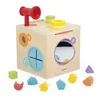 Image de Janod - Cube de Motricité & de Manipulation - Jeu d'Eveil Sensoriel - Boite Sensorielle - Cube d'Activités - 12 Accessoires - Appentissage Formes & Couleurs - Eveiller les Sens - Jouet Bois - 18 Mois+ en occasion ou reconditionné