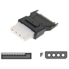 Image de MCL - Adaptateur secteur - alimentation SATA (M) pour alimentation interne 4 plots (F)