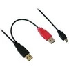 Image de MCL - Câble USB - mini USB type B (M) pour USB, USB (alimentation uniquement) (M) - USB 2.0 - 1 m